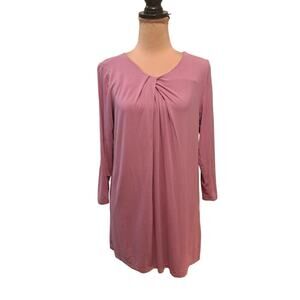 Lands' End Silky Stretch Tunic-Size S(6-8)-Dusty Rose